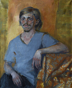 Мужской портрет на желтом / Male portrait on yellow /, 50x70 / oil on canvas / 2020